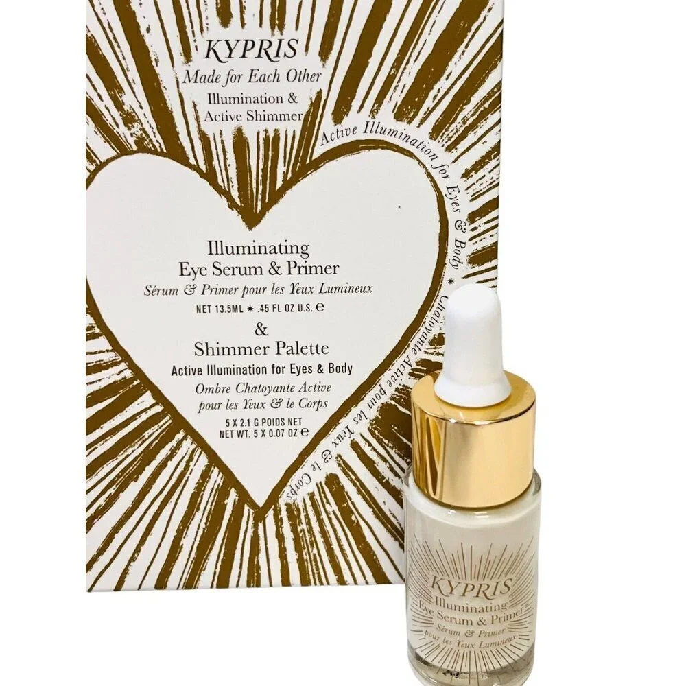 KYPRIS Set Illuminating Eye Serum & Primer 5 Pan Shimmer‎ Palette Brightens